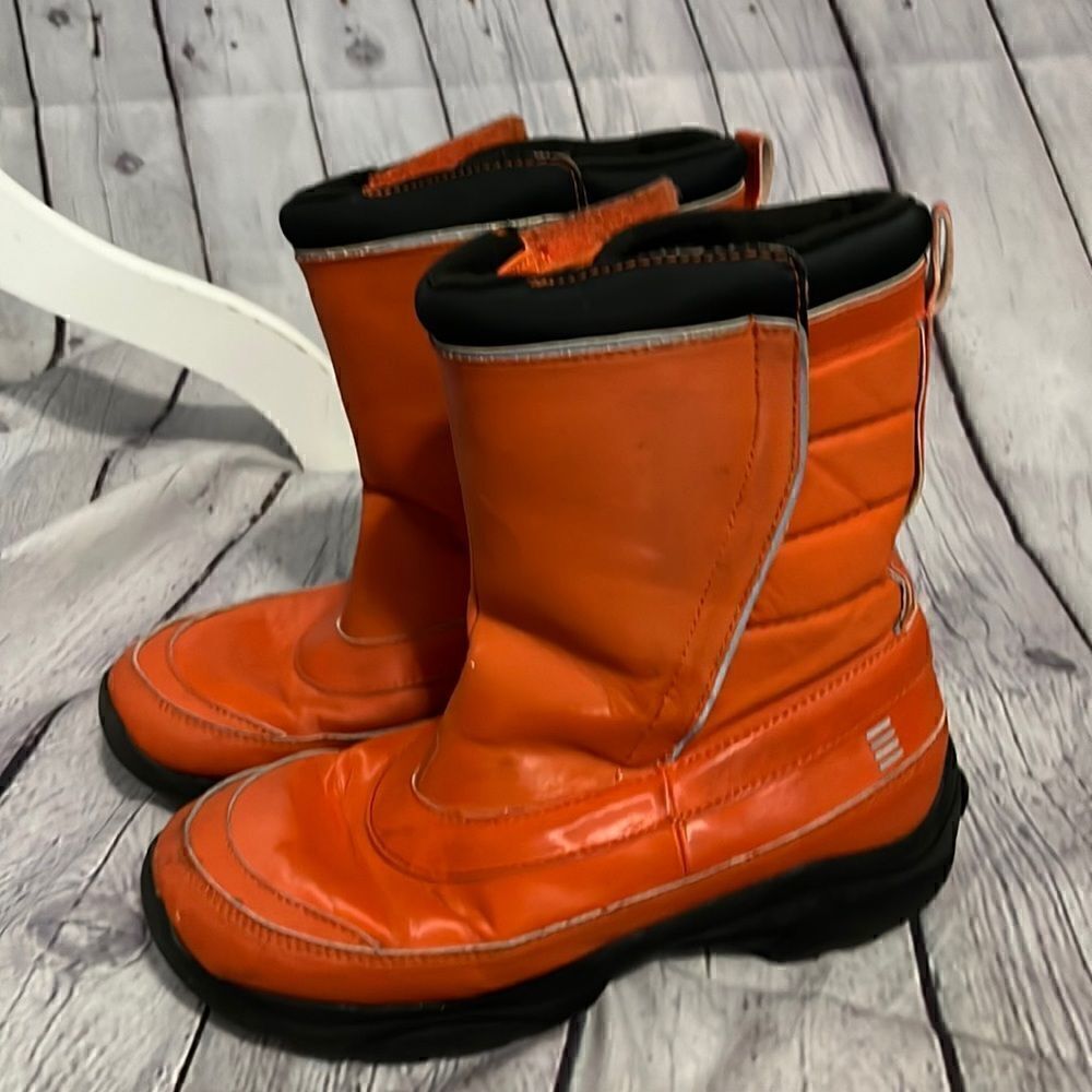 Lands End - Orange Snow Boots - Size 4